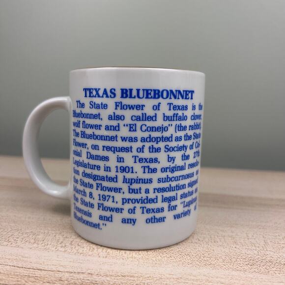 Vintage Texas Bluebonnets Mug State Flower Blue Bonnet Floral Home Decor Gift TX - Picture 7 of 7